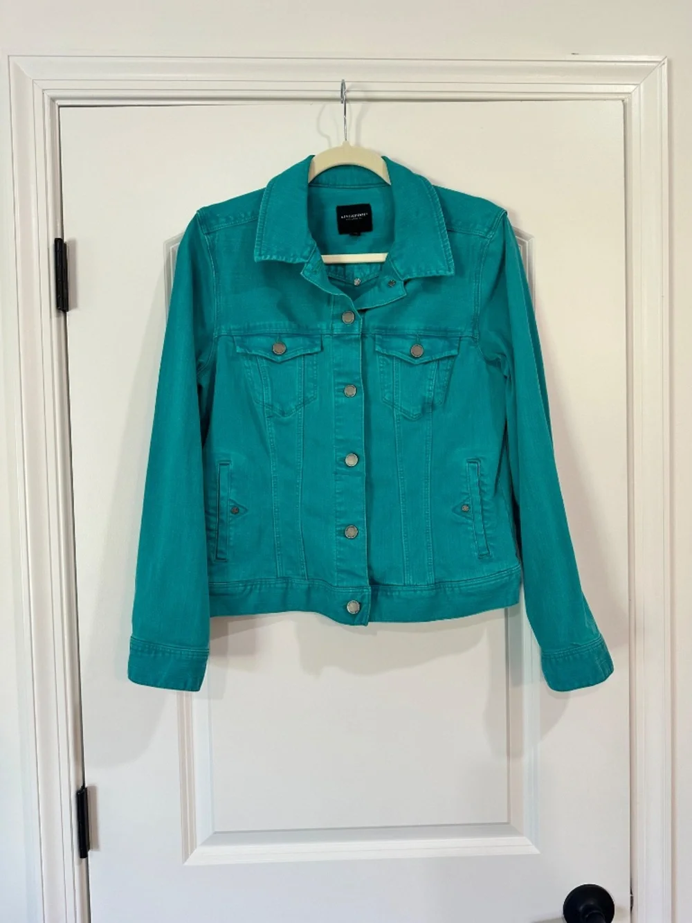 Liverpool Temma Stretch Denim Jacket - Turquoise